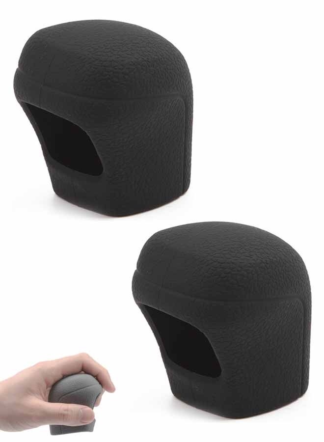 غطاءان لمقبض ناقل الحركة للسيارة، غطاء حماية لمقبض ناقل الحركة، غطاء حماية لناقل الحركة، غطاء سيليكون لمقبض ناقل الحركة الأوتوماتيكي، مناسب لمعظم السيارات - Image 1